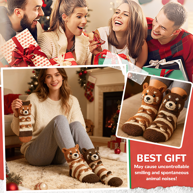 Cozy 3D Knit Animal Socks, Cute & Comfy for You or a Lovely Gift 💝