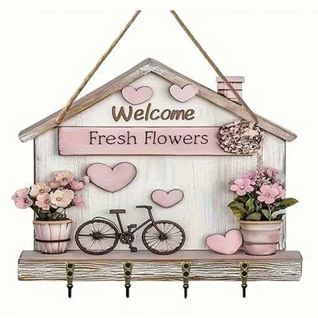 🎁✝️Communion themed wooden multifunctional home key holder (11.8 "X9 in")(2D Flat Products)