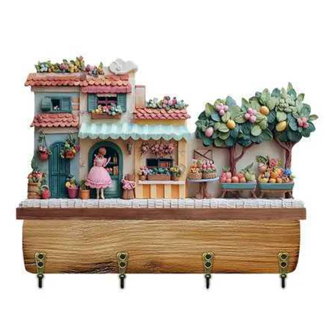 🎁✝️Communion themed wooden multifunctional home key holder (11.8 "X9 in")(2D Flat Products)