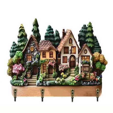 🎁✝️Communion themed wooden multifunctional home key holder (11.8 "X9 in")(2D Flat Products)