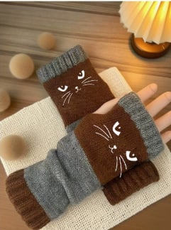 🐱Knitted Fingerless Gloves🧶