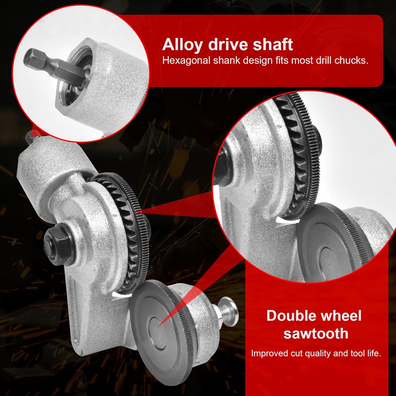 🔥Last Day 49% OFF -  Sheet Metal Cutter Drill Attachment 🛠️